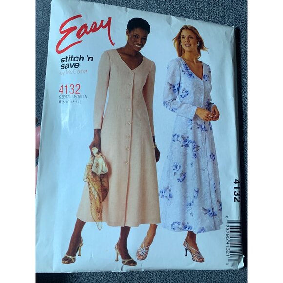 McCall's Misses Dress Sewing Pattern sz 8 10 12 14 4132 - uncut - Picture 4 of 4